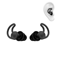 Anthrive 1 paire/pack Bouchons d'oreilles en silicone souple pour dormir, réduction du bruit, réutilisables, étanches, pour la natation