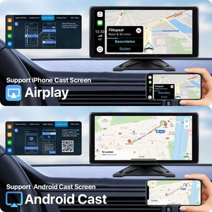 Monitor de Pantalla Táctil Inalámbrico GreenYi de 10.36'' con CarPlay y Android Auto, 4 Canales, Cámaras Delanteras, Laterales y Traseras de 1080P para Camiones, Remolques y Autobuses - Product Image 3