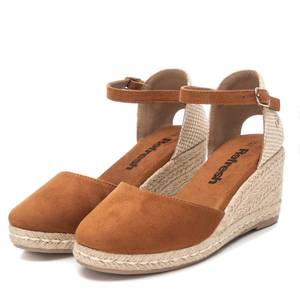 Espadrillas con Zeppa da Donna Refresh in Pelle Marrone Tacco 39 - Product Image 4