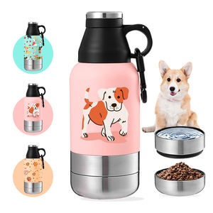 Última tendencia en Línea 4 en 1 botella de agua para perros alimentador de comida y bebida portátil de acero inoxidable aislado viaje llevar limpio - Product Image 2