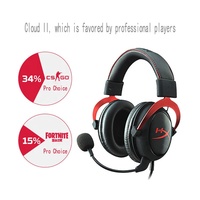 Casque de jeu Hyper Cloud 2 circum-auriculaire étanche à réduction de bruit avec haut-parleurs dynamiques, son surround 7.1 et basses renforcées pour téléphone portable