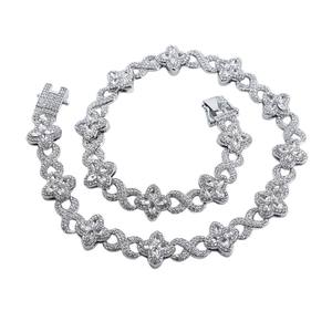 La Popolare Collana a Catena Cubana a Forma di <span class=keywords><strong>Quadrifoglio</strong></span> e Numero 8 in Europa e America è di Tendenza, Cool, Elegante, di Alta Gamma e Accattivante - Product Image 1