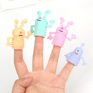 Halloween Trick TPR Mini Finger Doll Monster Storytelling Finger Cots <b>Squeeze</b> Stress Relief Squishy Toy for Kid Boys and Girls - Product Image 1