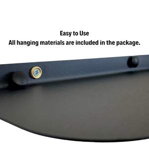 خزانة جانبية معدنية سوداء معلقة على الحائط - خزانة سرير عصرية بسيطة مع رف عائم للأثاث المنزلي - Product Image 5