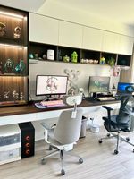 Escritorio Personalizado para Oficina en Casa con Estantería |   Mesa de Computadora Moderna en Forma de L |   Muebles de Estación de Trabajo para Ahorrar Espacio
