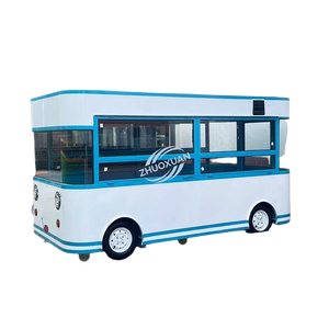 Portable Multifunctional Night Market Street Food Cart, Mobile Concession Trailer for Burgers, Hot <b>Dogs</b>, Fries, Grilled Meat - Product Image 5