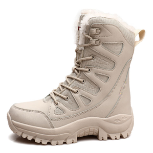 DF203 Outdoor Black Khaki <b>Hiking</b> Training <b>Boots</b> Men Large Size 39-46 Stock Wholesales Shock Absorption Shoes Black Khaki - Product Image 3