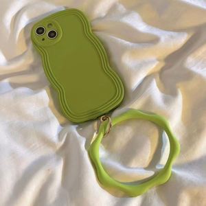 Wavy Silicone Wrist Strap Keychain Anti-Lost Phone Case <b>Lanyard</b> Portable Wristlet <b>Key</b> Ring <b>for</b> Women - Product Image 4