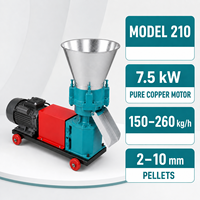Machine à granulés d'aliments pour volailles et bétail, compacte, flexible, à moteur électrique, pour usage domestique, équipement agricole à petite échelle, version améliorée