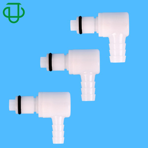 Jiyou L Series 90 Degree Male Elbow <b>Quick</b> Coupling POM Plastic White Rubber Hose <b>Connector</b> 6.0-10.0mm - Product Image 1