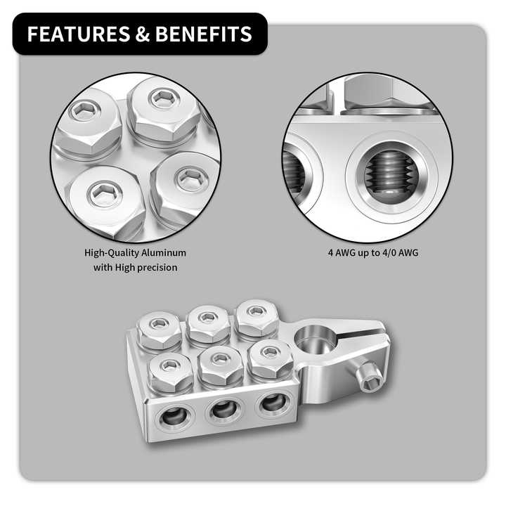 Morsetti Per Batteria Auto - Set Positivo E Negativo - Rame - 12V/24V - Per Auto, Camion, Barche - Foto 10
