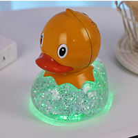 Lampe de nuit LED liquide à changement de couleur avec abat-jour en forme de canard, taille mini, design contemporain - Lampe de chevet avec 3 piles AAA