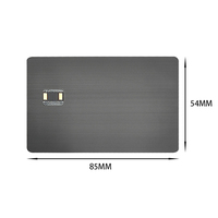 Carte de paiement sans contact Carte de crédit métallique à double interface vierge