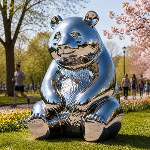 Estatua de Tigre de Acero Inoxidable con Acabado de Espejo, Tamaño Real, Personalizada, para Proyectos de Jardines Zoológicos, Especies En Peligro, Estilo Moderno y Tradicional - Product Image 2