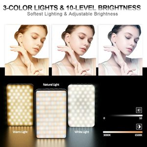 Lampe à selfie rechargeable en plastique avec 72 LED, clip pour téléphone, 3 modes d'éclairage, température de couleur réglable, capacité de 1500 mAh, <span class=keywords><strong>Tiktok</strong></span> - Product Image 2
