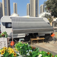 Tissu en vinyle de remplacement pour auvent de caravane imperméable et anti-UV pour pare-soleil auvent de camping-car pour camping-car, remorque et camping-car