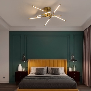 Lampadario Moderno in Ferro con LED per Soggiorno, Sala da Pranzo, Cucina, Camera da Letto in Stile Nordico Dorato, Decorazione Domestica APCITL, Lampada a Sospensione da Soffitto - Product Image 4