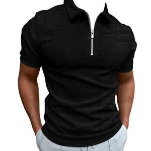 Nuova Collezione Primavera Estate <span class=keywords><strong>Uomo</strong></span>: Camicia a Quadri con Zip in Tessuto Waffle, Stile Transfrontaliero Europa-Stati Uniti - Product Image 5