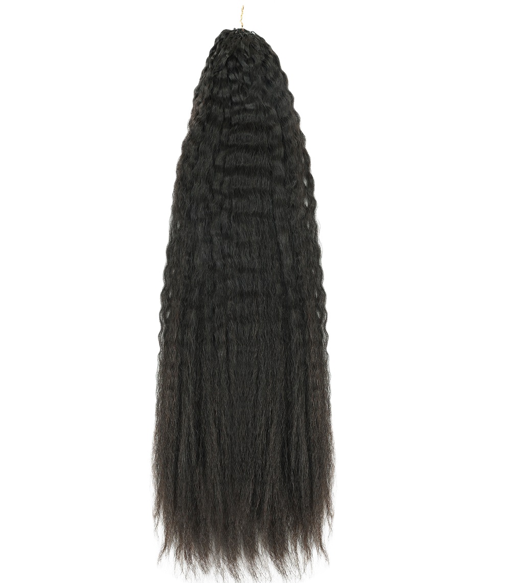 piuma all'uncinetto crespa dritta