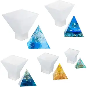 10001 DIY Epoxy Resin Multi Size Silicone Pyramid Mold