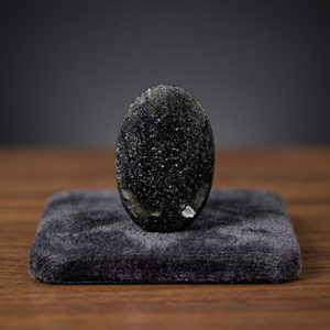 Pierre de soleil noire naturelle, faite à la main, taille ovale, impressionnante pour la fabrication de bijoux de guérison, accessoires de soirée, cadeau pour femmes et filles - Product Image 3