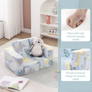 Housse de siège amovible 2 en 1 moderne Canapé-lit pour enfants Usine directe <span class=keywords><strong>Nourrisson</strong></span> Toddler Doux <span class=keywords><strong>Fauteuil</strong></span> pliant Chambre Salon - Product Image 4