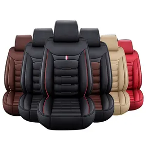 Luxo barato logotipo personalizado fábrica atacado universal pu couro assento de carro proteção capa cushtion conjunto completo para veículo