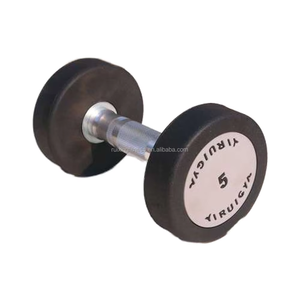 ดัมเบลยางเคลือบ PU สีดำ น้ำหนัก 10 กก. 25 กก. สำหรับออกกำลังกายแขน ชุดดัมเบลสำหรับฟิตเนสเชิงพาณิชย์ - Product Image 3