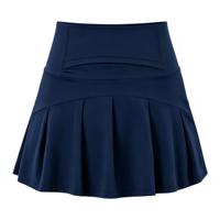 Jupe plissée unie taille haute pour femme, élastique, respirante, effet push-up, coupe ajustée, anti-frottement, pour yoga, quotidien, athleisure, en polyester