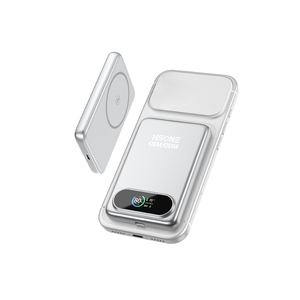 Batterie externe magnétique en aluminium aéronautique LX27 L avec charge sans fil 15W, charge filaire PD20W, écran TFT, batterie LCO 10000mAh, aimant puissant N54 - Product Image 6