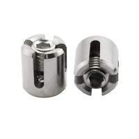 Matériel de gréement pinces à câble croisées 316 Support de moyeu en acier inoxydable Clips de câble métallique raccord de serrage pour système de treillis mural