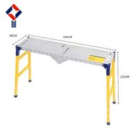 Banco de Trabajo Portátil de 500 kg, Plataforma Industrial, Nuevo Tipo de Andamio Plegable Móvil, Escalera de Seguridad