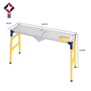 Portable Small Platform Footstool <b>Ladder</b> & <b>Folding</b> <b>Step</b> Stool Mobile <b>Folding</b> Scaffolding Safety Work Platform - Product Image 5