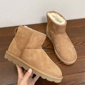 מגפי שלג איכותיים ביותר, ישירות מהמפעל, דגם קלאסי, מעור כבש, חורף חם, פרווה עליונה, לנשים - Product Image 5