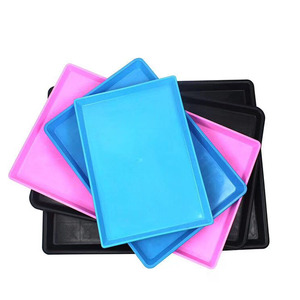Large and Durable Blue Plastic Dog Cage Tray Pet Pee tray
