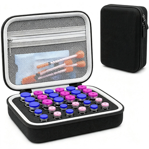 Essential Oil Insulin Vial Storage Case 30 Grid Zipper Portable <b>Medical</b> <b>Bag</b> For Travel Neoprene Material - Product Image 1