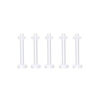 Boucles d'oreilles unisexes en acrylique transparent avec sertissage à bélière, vente en gros pour piercing invisible à vis, bijoux pour étudiants