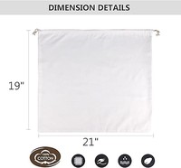 Grande pochette réutilisable en toile de coton écologique Sac à poussière à cordon d'emballage en coton d'origine avec logo d'impression personnalisé