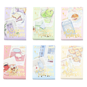28 cartes postales par paquet, série Cream Market, décorations de journal illustrées de style coréen, souvenirs et messages pour <span class=keywords><strong>étudiant</strong></span>s - Product Image 5