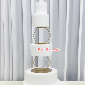 Meistverkaufter runder Tortenständer aus Eisen, mehrstöckiger Desserttisch, Servierplatte, Hochzeitsdekorationszubehör, Modell - Product Image 3