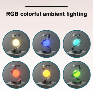 플로팅 LED 무드등 <span class=keywords><strong>RGB</strong></span> 회전 무선 플로팅 탁상 램프 LED 공중부양 볼 조명 독특한 실내 장식 - Product Image 4