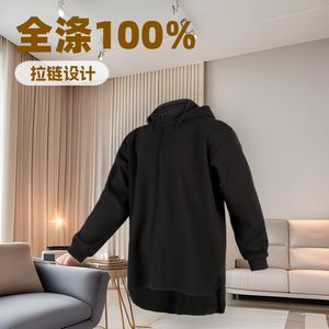 Sweat-shirt à capuche en polaire pour homme, 190 g/m², coton respirant, fermeture éclair, manches régulières, impression par sublimation pour vêtements de travail industriels - Product Image 5