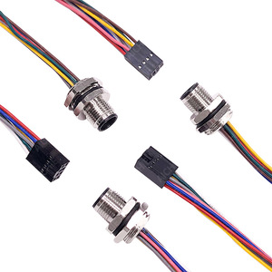 M8 M12 방수 배선 하네스 2 3 4 5 코어 IP65 산업용 PLC 캐비닛 커넥터 어댑터 PVC 재킷 정적 설치 - Product Image 5