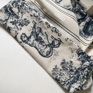 Grand <span class=keywords><strong>Comptoir</strong></span> Zoo Motif <span class=keywords><strong>Cadeau</strong></span> Toile Sac Étudiant Grande Capacité Sac Shopping Grande Taille Main Lin Coton - Product Image 3