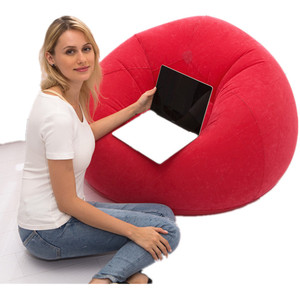 Mori Yuho Flocked Inflatable <b>Bean</b> <b>Bag</b> <b>Sofa</b> Single Size For Adults Leisure Chair - Product Image 5