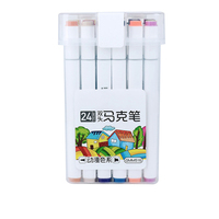 2022 Drawing Fine and Broad Tip Marker Pens Set Watercolor Marker Pen for Trade 24 Colors