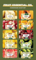 Ensemble cadeau de savon à l'huile essentielle fait main OEM ODM, savon moussant hydratant doux, parfum fruité pour enfants et famille