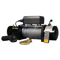 Oferta Especial: Cabrestante Eléctrico de 12V 24V con Cable de Nylon Sintético y Acero, Impermeable, con Control Remoto Inalámbrico para Recuperación de SUV 4x4 y Todoterreno