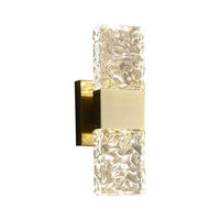 Applique Murale Moderne Luxueuse Design Motif Ondulé Verre pour Tête de Lit Chambre - Ambiance Chaleureuse Salon - Applique Murale en Cristal pour Fond de Mur
