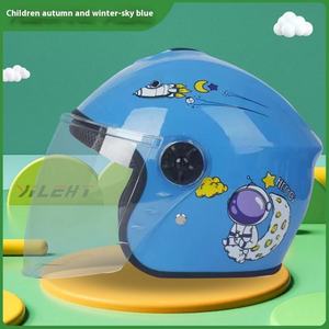 Casque de <span class=keywords><strong>moto</strong></span> à visage ouvert avec dessin animé pour enfants personnalisé bon marché 3/4 demi-casque de Scooter électrique pour enfants - Product Image 2